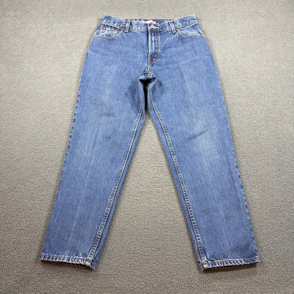 Levi Jeans Womens 12 S Blue 550 Relaxed Tapered High Rise Medium Wash Cotton